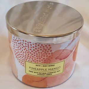 Bath & Body Works 3-Wick Pineapple Mango Candle NEW
